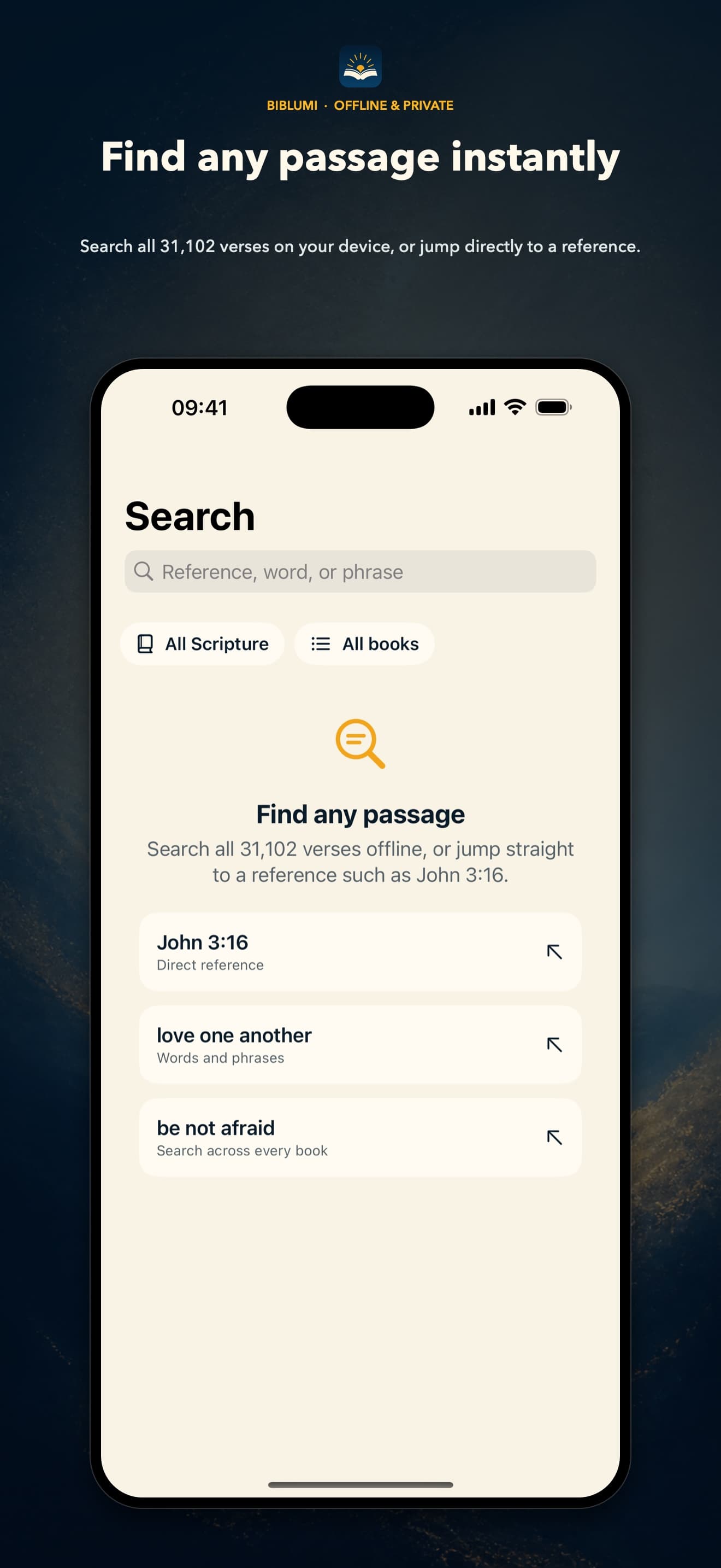 Biblumi full-text Bible search