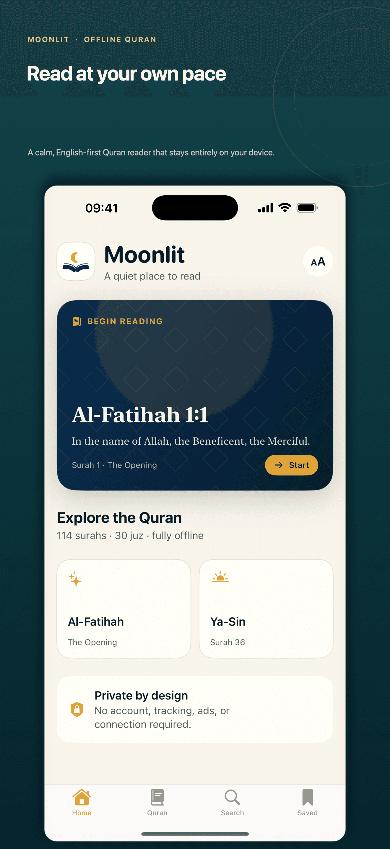 Moonlit home screen